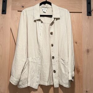 Nicole Miller Beige Collared Jacket